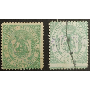 Arbitrios municipales del Ayuntamiento de Gijón. Año 1892 - 2 tipos