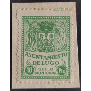 Sello Municipal del Ayuntamiento de Lugo, años '10 a '30 ?. 3 valores