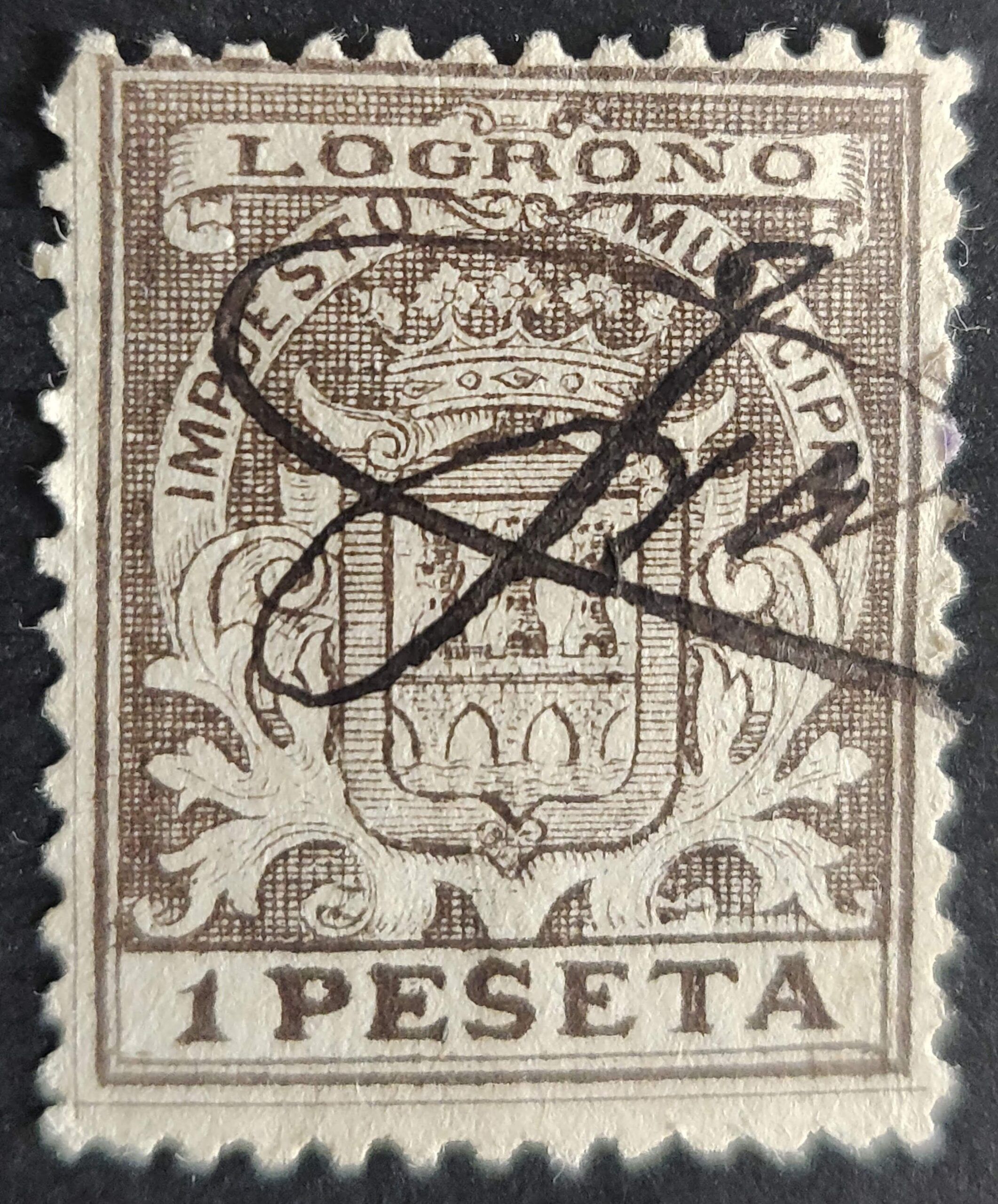2669 Timbre Municipal de Logroño (La Rioja) de 1905. Impuesto Municipal