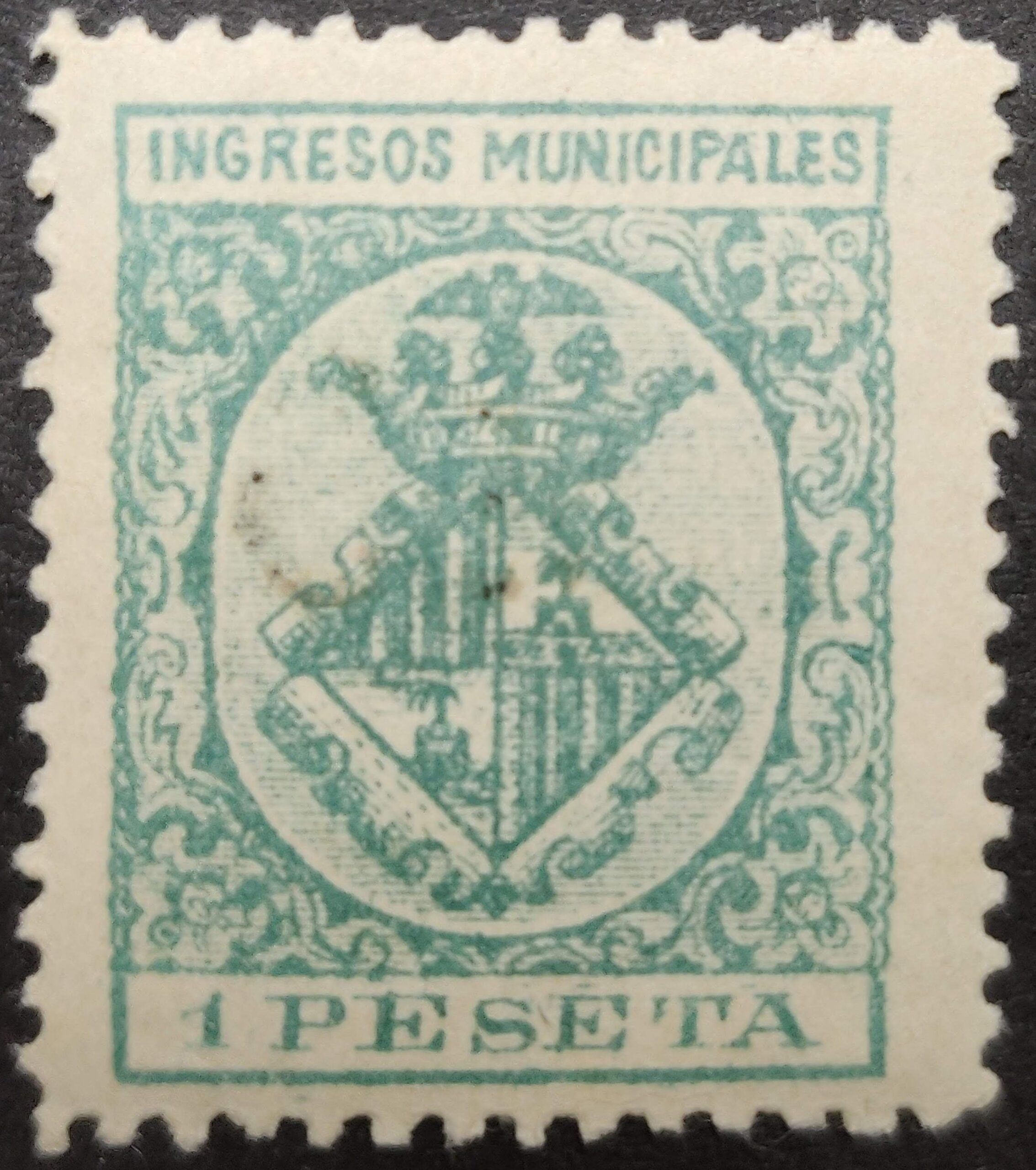 2744 Sello Municipales del Ayuntamiento de Palma de Mallorca. Ingresos Municipales. 1904. 1 valor