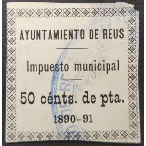 Impuesto Municipal del Ayuntamiento de Reus (Tarragona). 1890-91