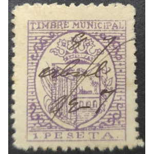 Timbre Municipal del Ayuntamiento de Salamanca. ¿1887?.