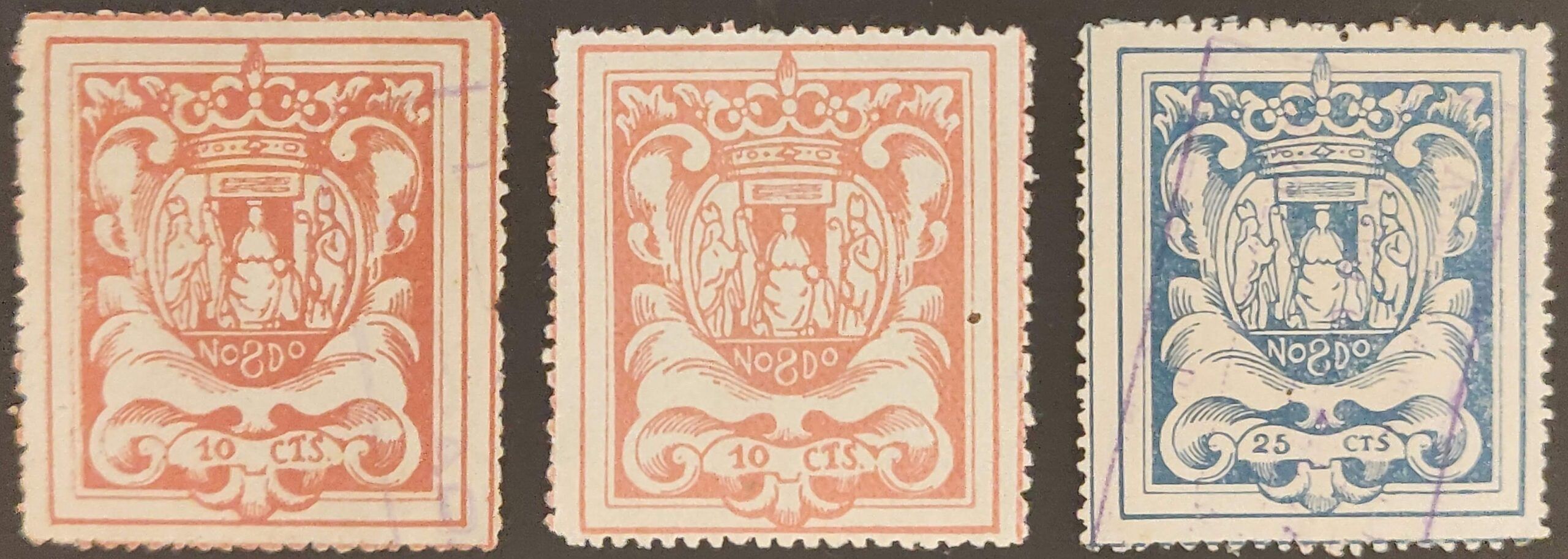 2805 Timbres del Ayuntamiento de Sevilla. Años '20-'30. 3 valores