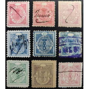 Excelente conjunto de Timbres Municipales de Sevilla. 1876-1905. 24 valores – imagen 2