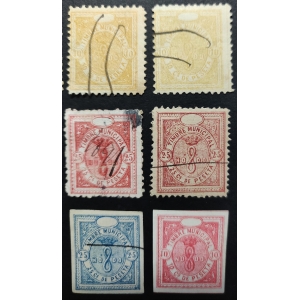 Excelente conjunto de Timbres Municipales de Sevilla. 1876-1905. 24 valores – imagen 4