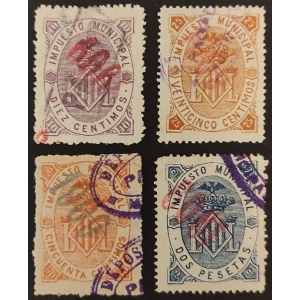 Impuesto Municipal del Ayuntamiento de Valencia de 1895 con habilitación para su uso en 1909