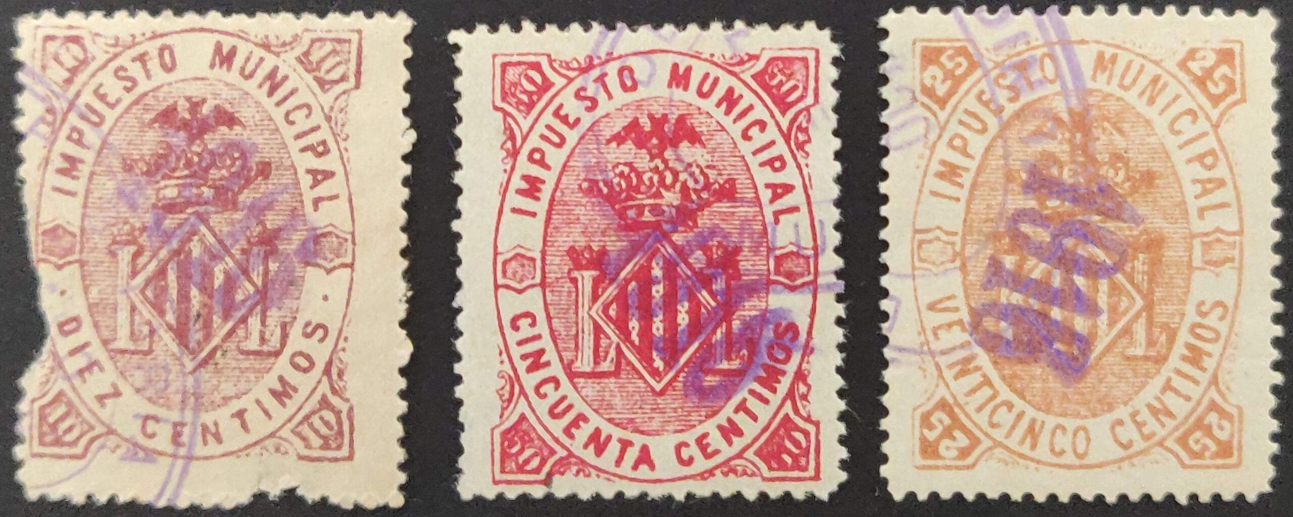 2861 Impuesto Municipal del Ayuntamiento de Valencia de 1895 con habilitación para su uso en 1916