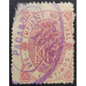 Impuesto Municipal del Ayuntamiento de Valencia de 1895 con habilitación para su uso en 1917