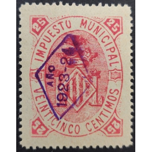 Impuesto Municipal del Ayuntamiento de Valencia con habilitación de "AÑO 1923-24"
