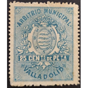 1894. Sello de Arbitrio Municipal del Ayuntamiento de Valladolid.