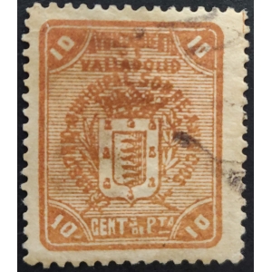 1900 Aprox.. Sello de Arbitrio Municipal Sobre Anuncios del Ayuntamiento de Valladolid. 10 céntimos