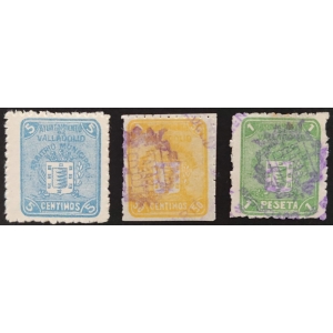 1915 aprox. 3 sellos de Arbitrio Municipal del Ayuntamiento de Valladolid