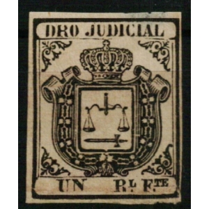 Colonias Españolas. Derecho Judicial Medio Real Fuerte Negro de 1856/64. Usado