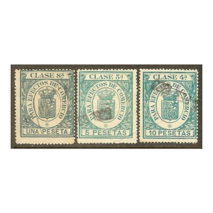 Efectos de Comercio. 1919. 3 Valores de la Serie