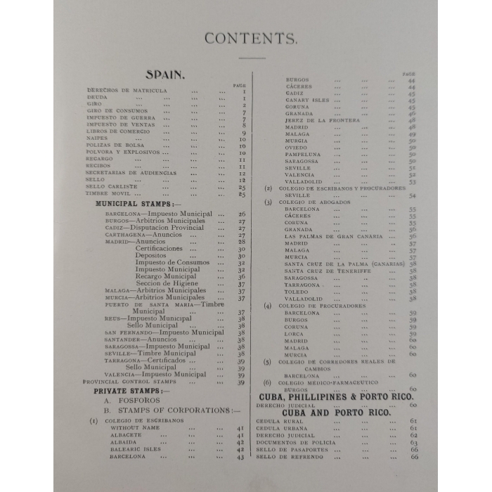 2951 Catalogue of the Revenue Stamps of Spain and Colonies. 1902. L. W. Fulcher, Walter Morley – imagen 6