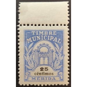 Sello Municipal del Ayuntamiento de Mérida (Badajoz). Años '40-'50.