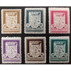 Sello de la Diputación Provincial de Ávila. Años '40-'50. Pie imprenta Fournier