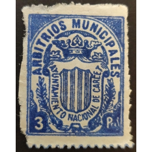 Sello Municipal del Ayuntamiento de Carlet (Valencia). Años '40-'50
