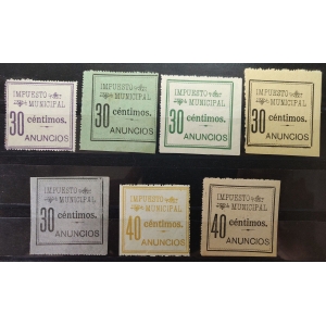 Impuesto Municipal del Ayuntamiento de Madrid. "Anuncios" 1893-1904. 17 valores – imagen 2