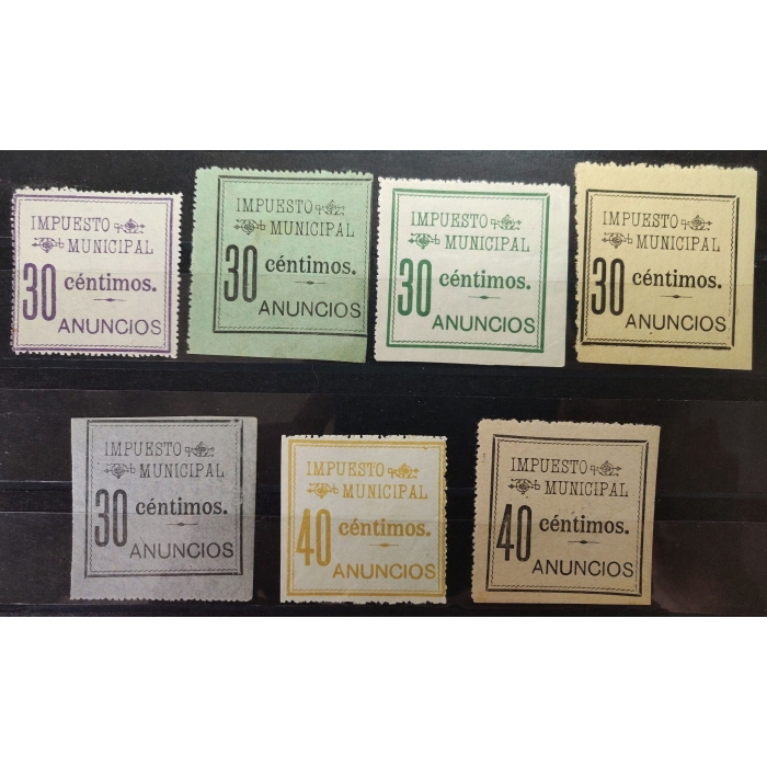 Impuesto Municipal del Ayuntamiento de Madrid. "Anuncios" 1893-1904. 17 valores – imagen 2