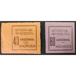 Impuesto Municipal del Ayuntamiento de Madrid. "Anuncios" 1893-1904. 17 valores – imagen 3