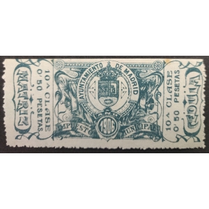 Recargo Municipal del Ayuntamiento de Madrid. "Cédulas" 1906