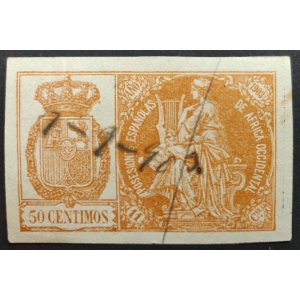 Póliza 1903 África Occidental Española A.O.E