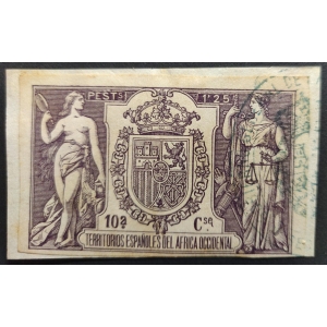 Póliza 1905 África Occidental Española A.O.E. 1,25 p. Sin Numeración