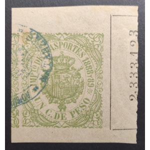 Colonias Españolas. Cuba. Impuesto de Transportes 1888 y 1889