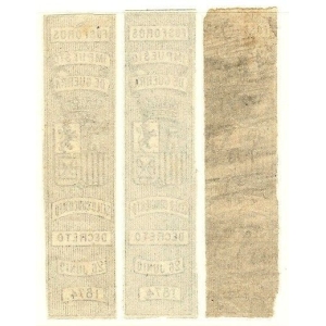Fósforos. Impuesto de Guerra. 3 valores (Tamaño 61 x 14 mm.) – imagen 2