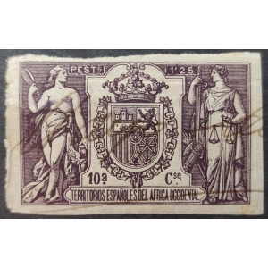 Póliza 1906 África Occidental Española A.O.E. 1,25 p.
