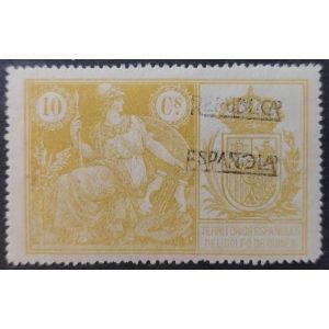 Póliza de 1922 de Guinea con sobrecarga República Española (1931?)