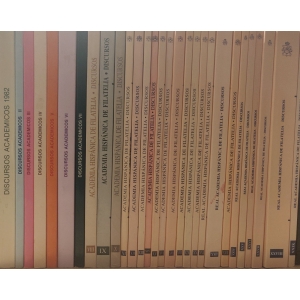 Colección de 29 volúmenes de Discursos Académicos, Real Academia Hispánica de Filatelia – imagen 2
