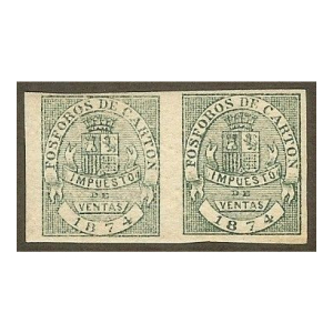 Fósforos de Cartón. Impuesto de Ventas 1874 Formando Pareja
