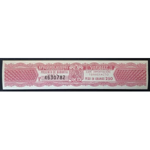 Precinta 250 gr. de Café Importación Torrefacto 1958