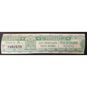 Precinta 1000 gr. de Café Importación Tueste Natural 1958