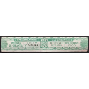 Precinta 1000 gr. de Café Importación Tueste Natural 1958. Completa