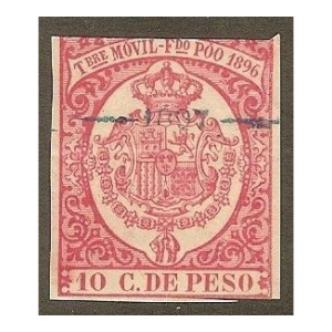 Timbre Móvil Fdo. Poo 1896 sobrecarga ---1897---
