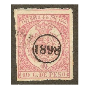 Timbre Móvil Fdo. Poo 1896 sobrecarga circular 1898