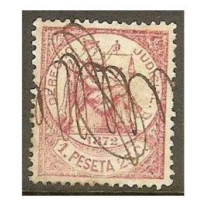 Antillas. Derecho Judicial 1 Peseta 25 Céntimos de 1872