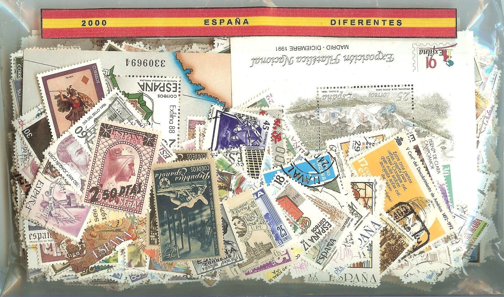 843 2000 Sellos diferentes de España