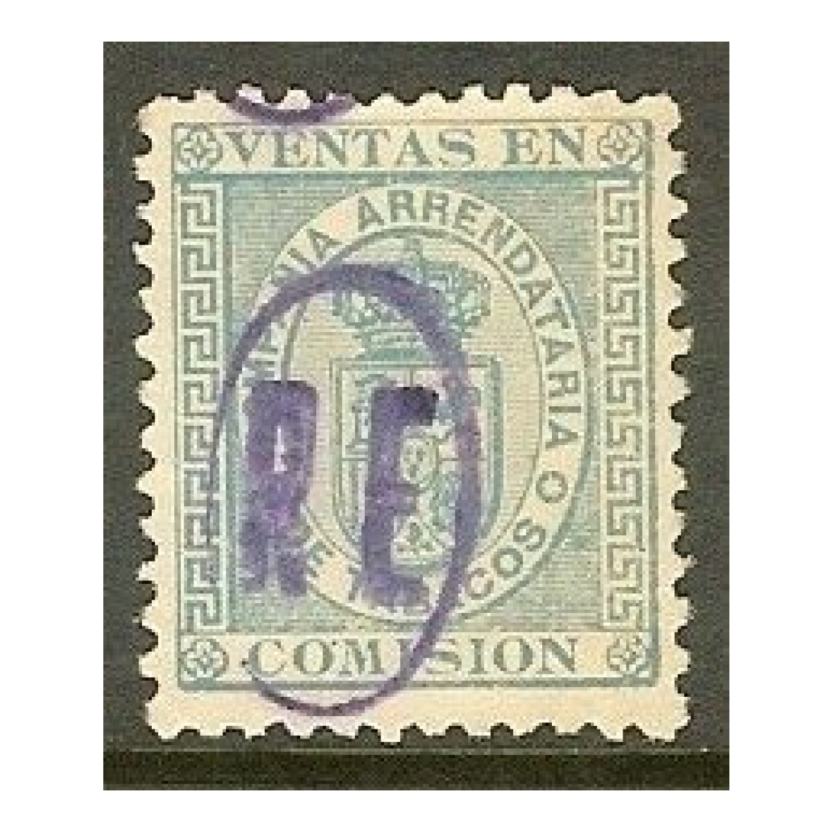 977 Google 1200x1200 Impuesto del Tabaco. 1877 Compañía Arrendataria de Tabacos C.A.F. Sobrecarga "RE"