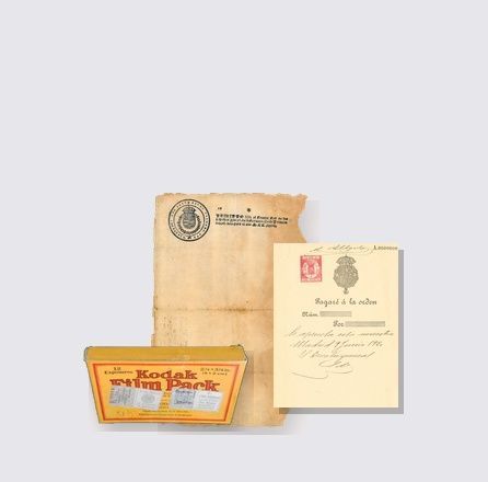 Documentos fiscales históricos para coleccionistas