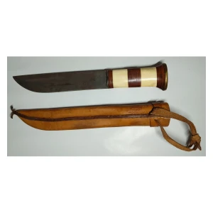 Cuchillo noruego Samekniv Abraham Mikkelsen – Finnmark, c. 1950-1960 – Funda original – Raro – imagen 2
