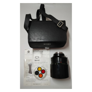 Sigma Mirror-Telephoto 600mm f/8 Multi-Coated – Objetivo catadióptrico vintage con estuche y accesorios